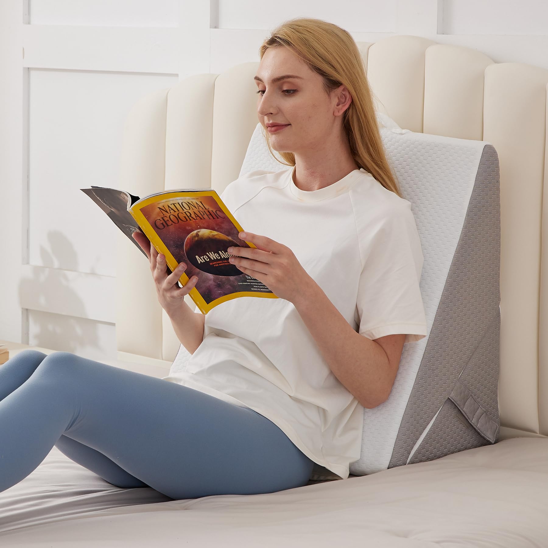 BIEEZZK Wedge Pillow Set for Post-Surgery & Acid Reflux