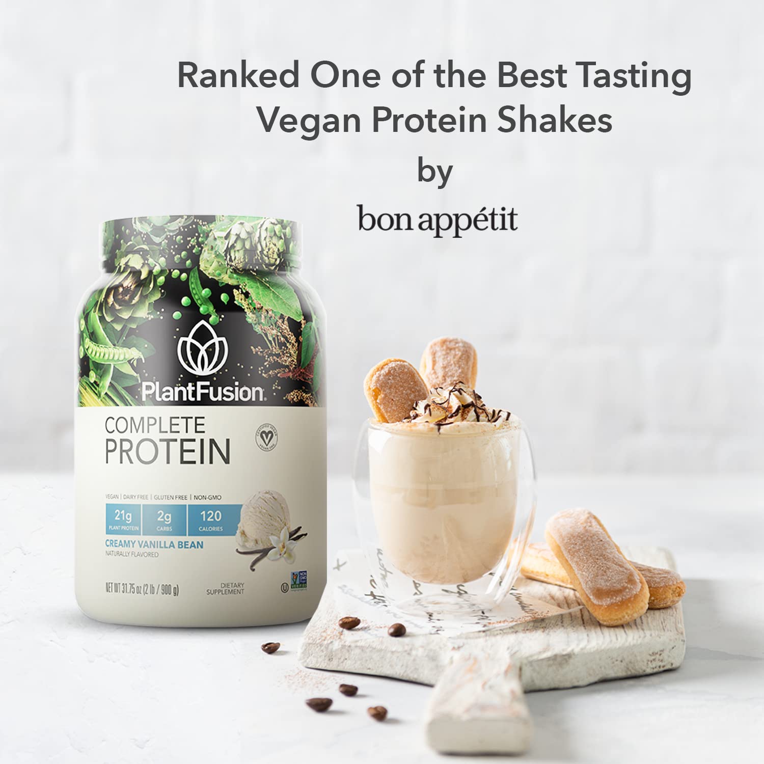PlantFusion Complete Vegan Protein Powder with BCAAs

