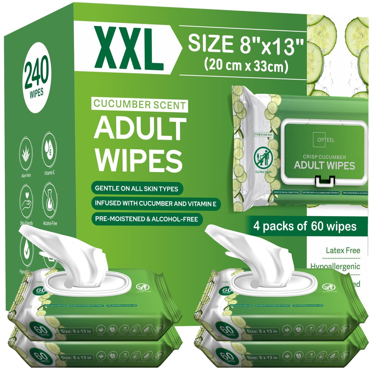 Adult Scented Wet Wipes for Incontinence Care and Elderly Hygiene