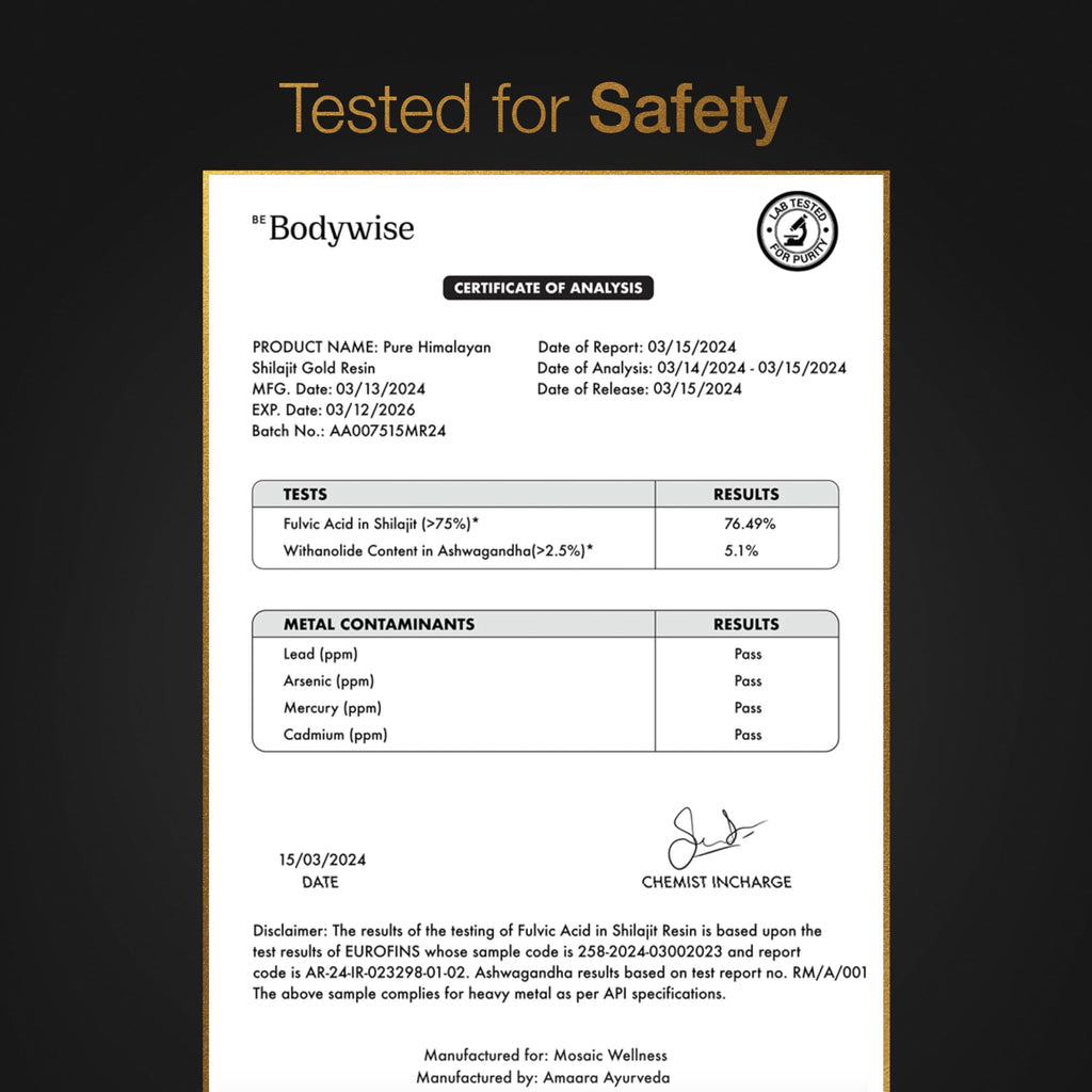 Be Bodywise Himalayan Shilajit Gummies Gold – Lab Tested

