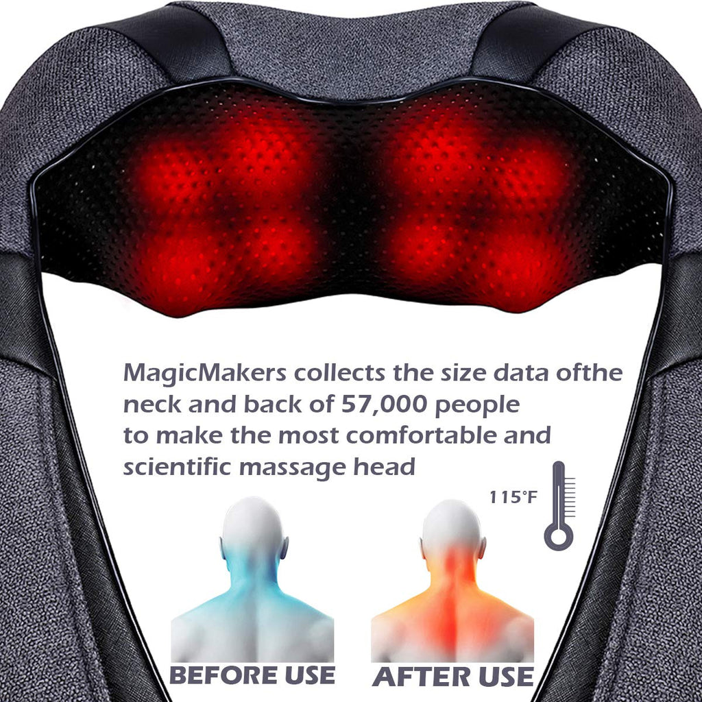 Mirakel Neck Massager with Heat - Shiatsu Back & Shoulder

