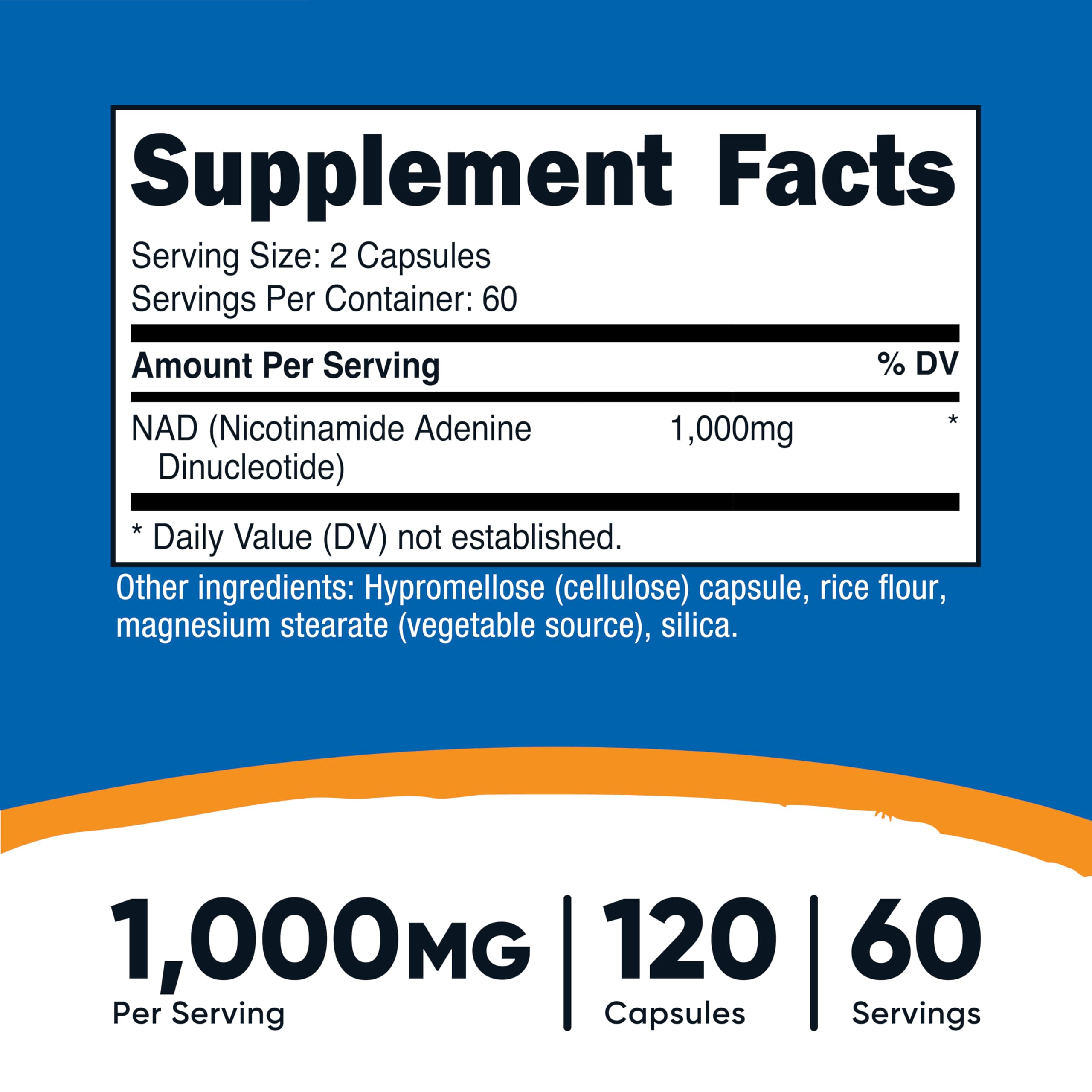Nutricost NAD+ Supplement Nicotinamide Adenine Dinucleotide

