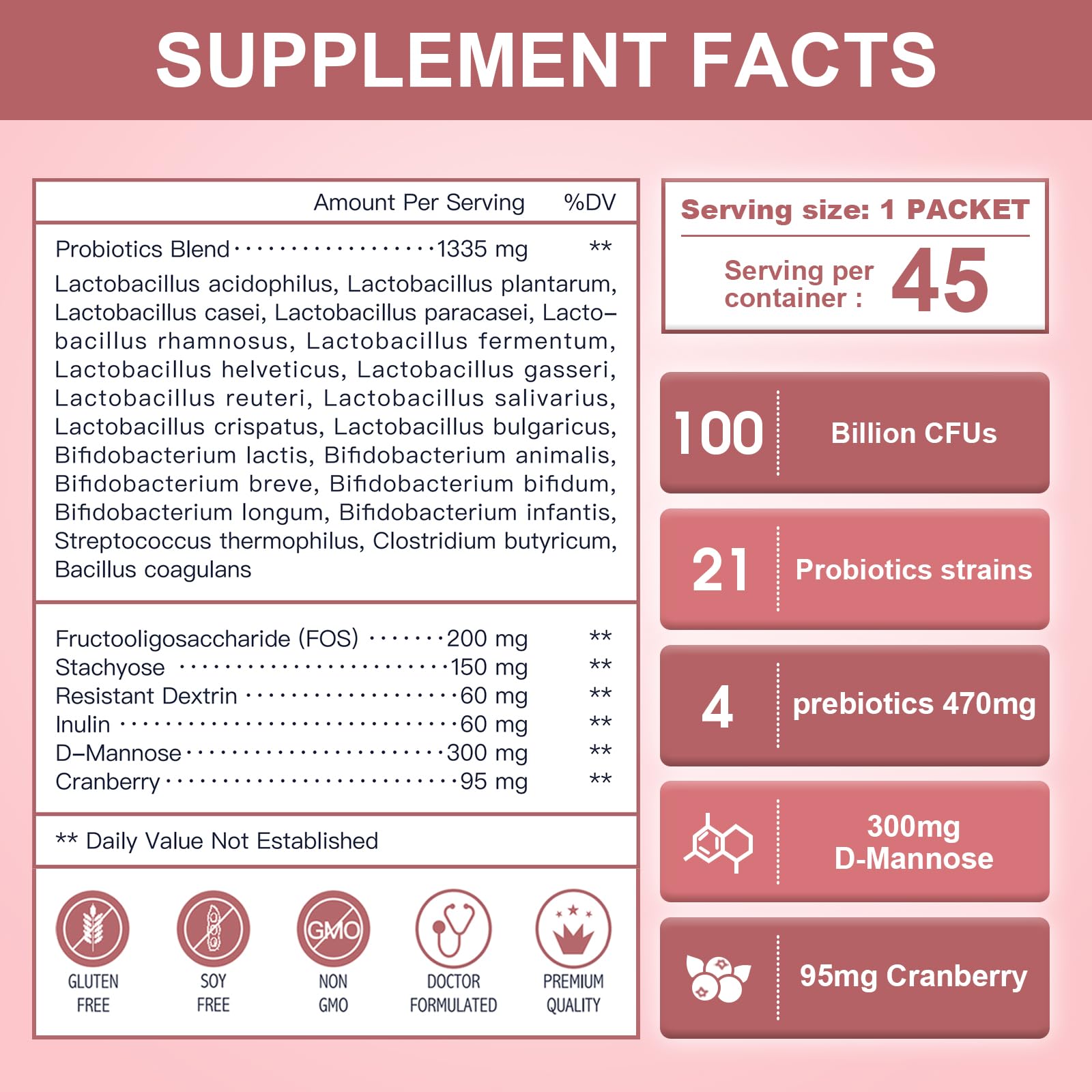 Nature Target Probiotics for Women with Prebiotics

