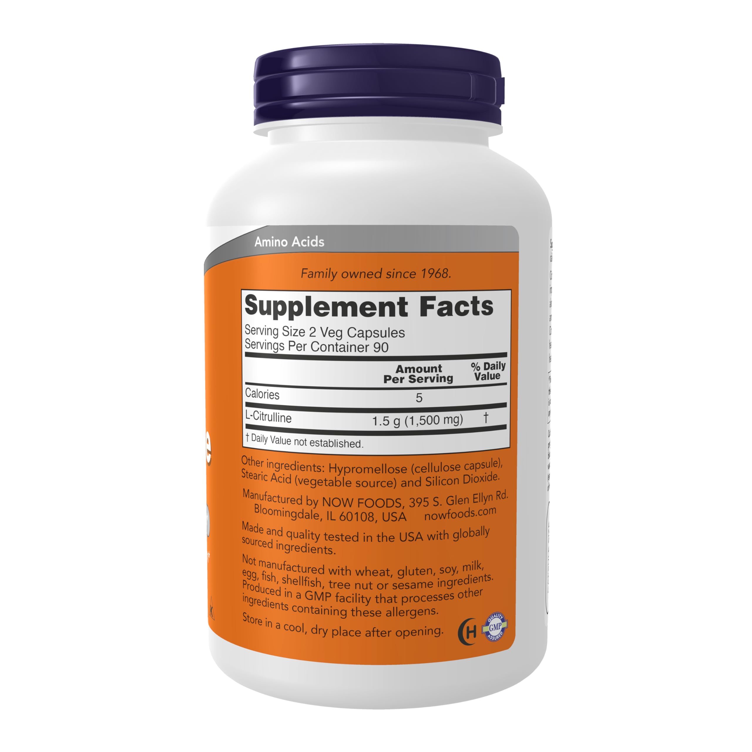 NOW Foods L-Citrulline 750 mg Amino Acid Supplement

