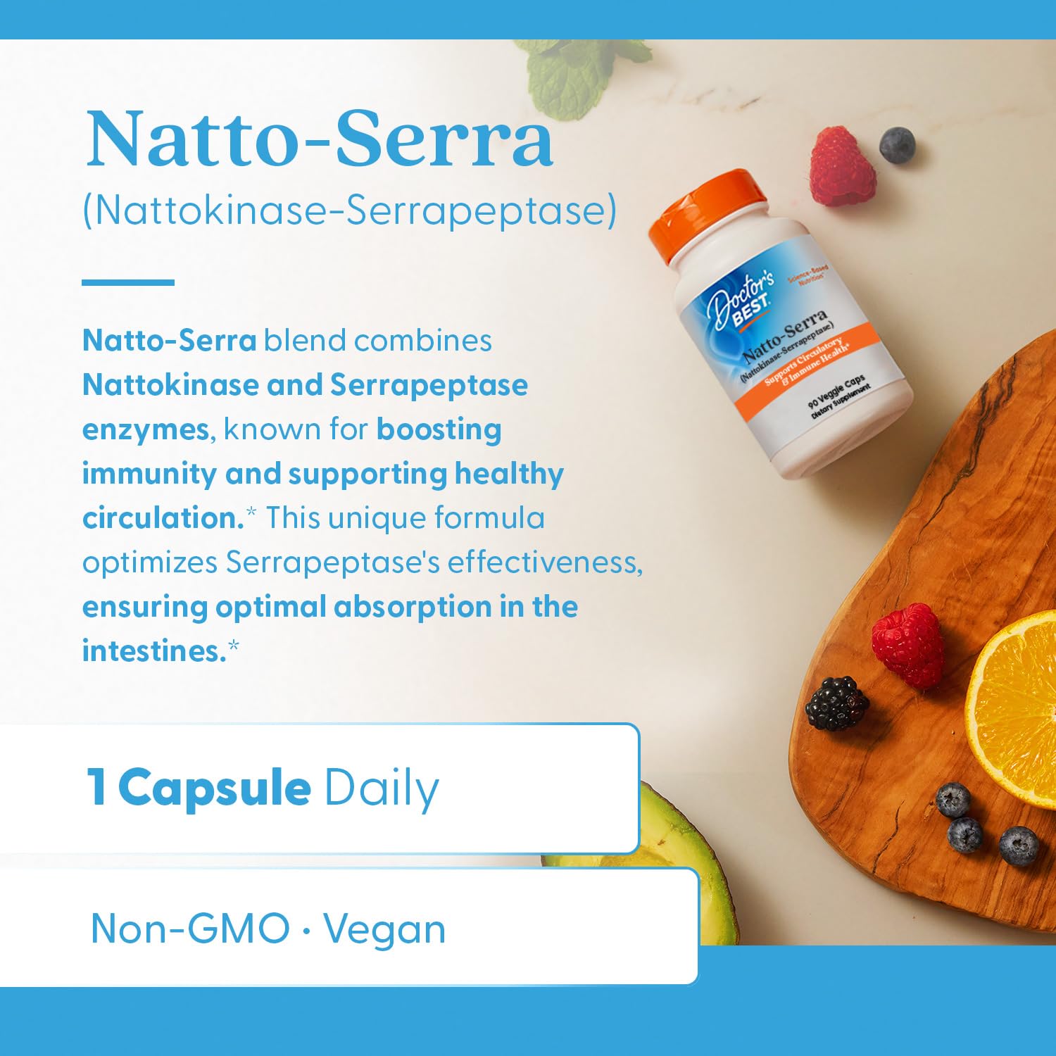 Doctor's Best Natto Serra Enzyme Nattokinase Serrapeptase

