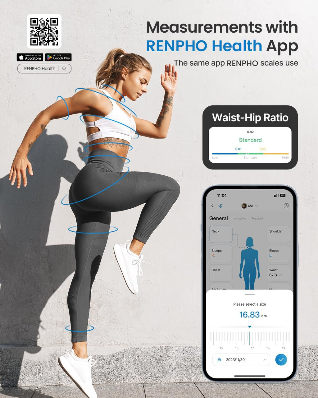 RENPHO Bluetooth Smart Body Measuring Tape with Health App

