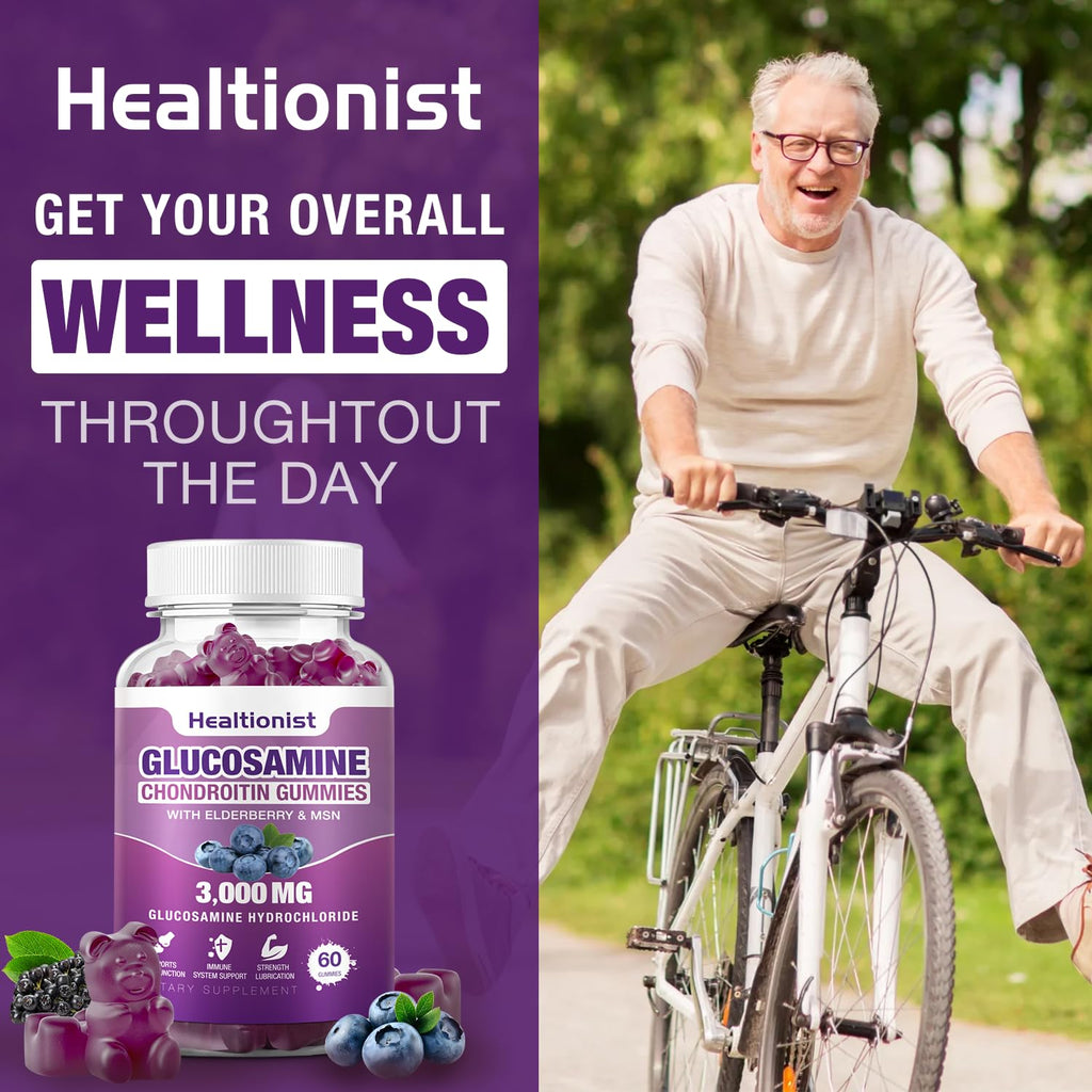 Healtionist Glucosamine Chondroitin Gummies Joint Support

