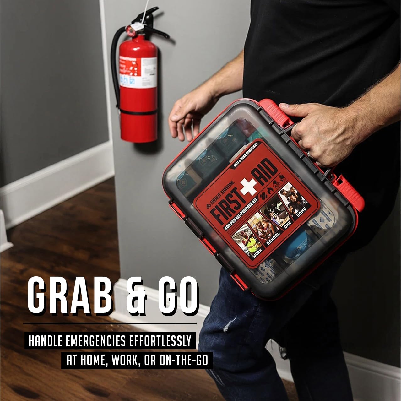 EVERLIT First Aid Kit – OSHA/ANSI Compliant Medical Kit

