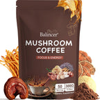 Balincer Mushroom Coffee with 6 Adaptogenic Mushrooms for Focus