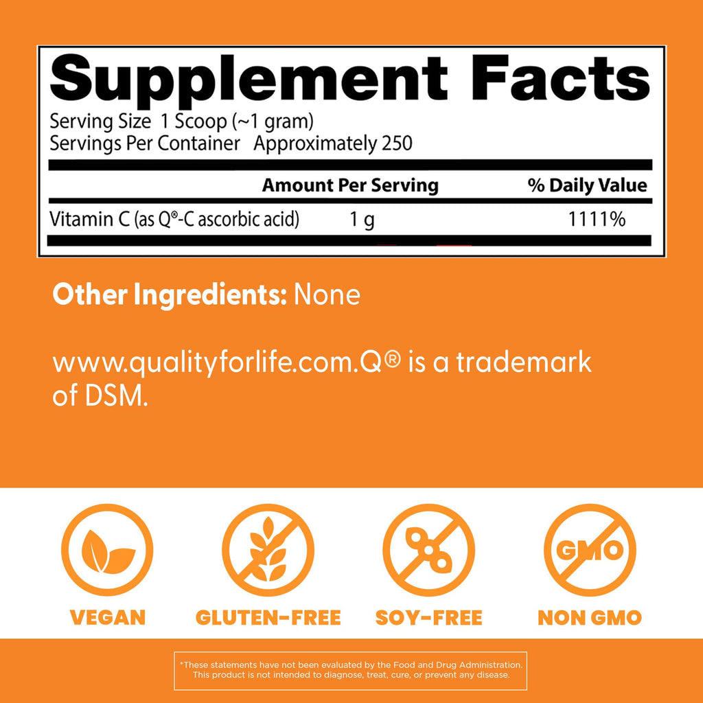 Doctor's Best Vitamin C Powder with Q-C | Immune Support

