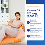 Pure Encapsulations Vitamin D3 125 mcg for Bone Health

