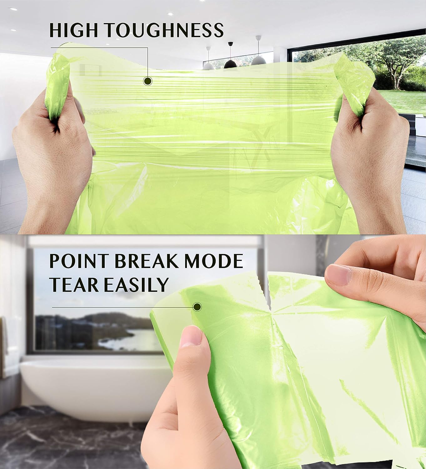 FORID Compostable Trash Bags - Unscented, Plant Starch Material

