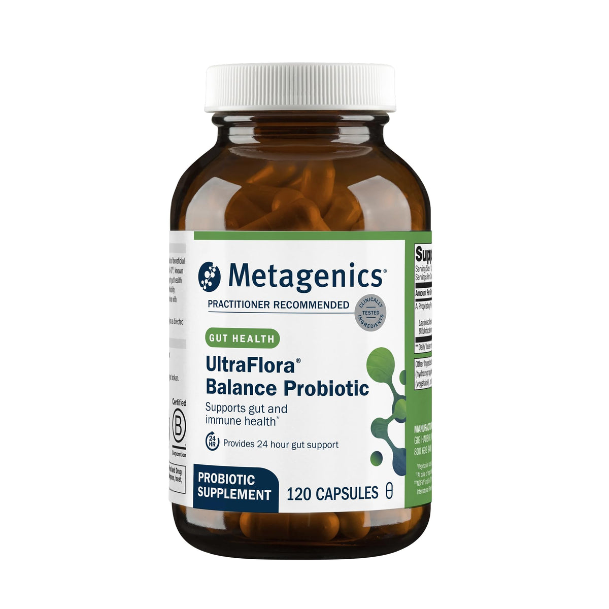 Metagenics UltraFlora Balance Probiotic Supplement for Digestive and Immune Support