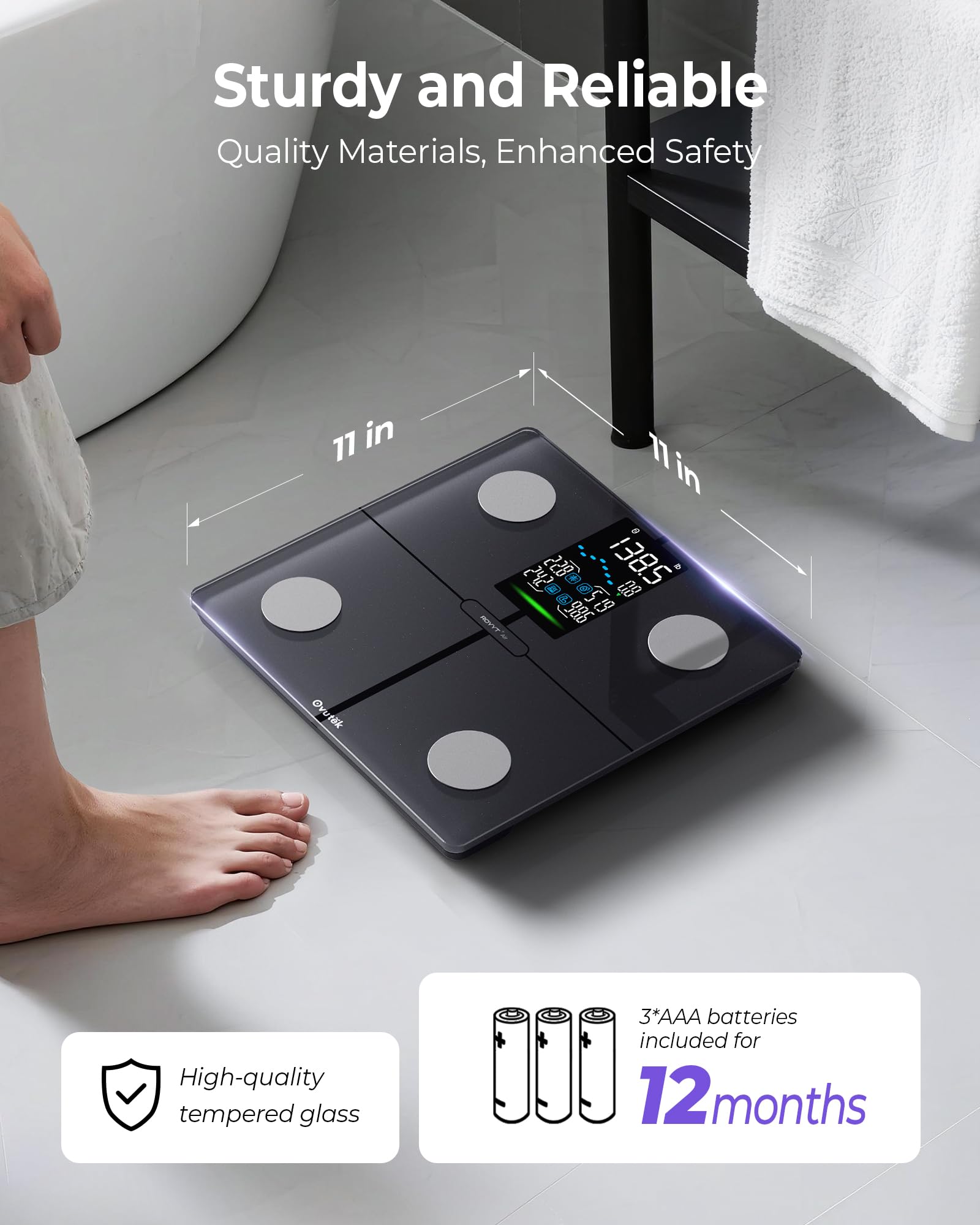 Ovutek Smart Scale with BMI & Body Fat - 5-In LED Display

