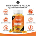 CHANUBITO Turmeric Curcumin Gummies with Ginger & Pepper

