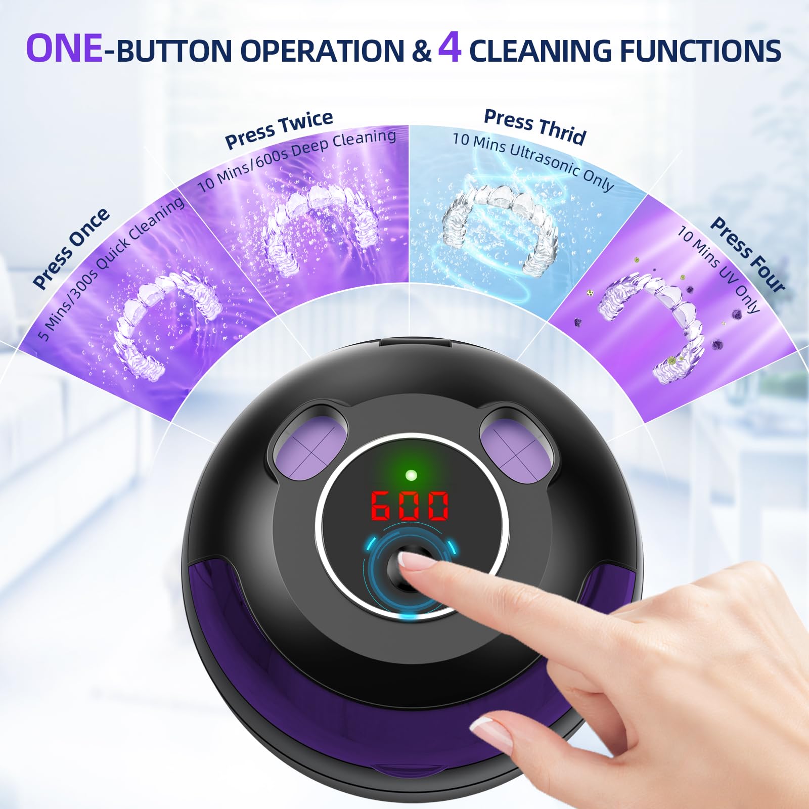 EcoBasic Ultrasonic Retainer Cleaner | UV-C 200ML

