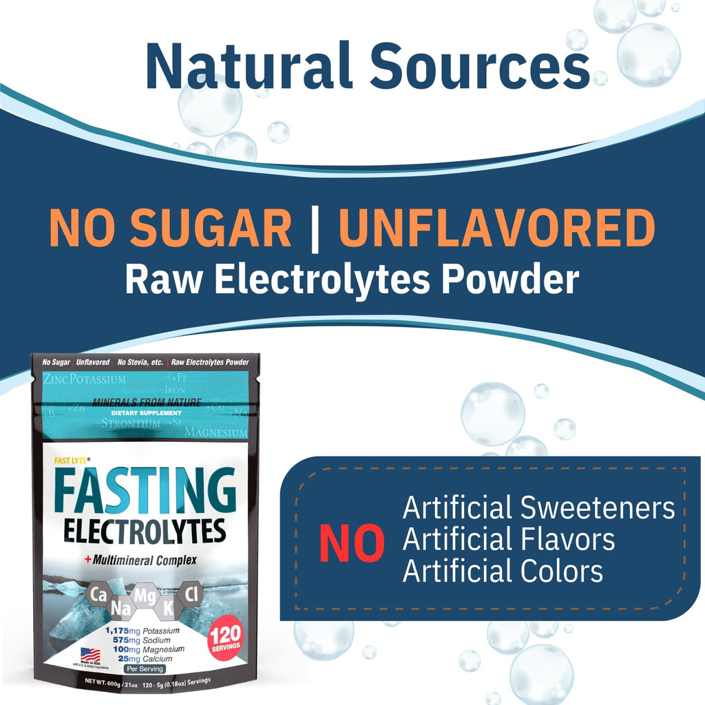 Fast Lyte Fasting Electrolyte Powder | Sugar Free Unflavored


