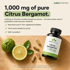 Luma Nutrition Citrus Bergamot 1000mg Supplement | Heart Health

