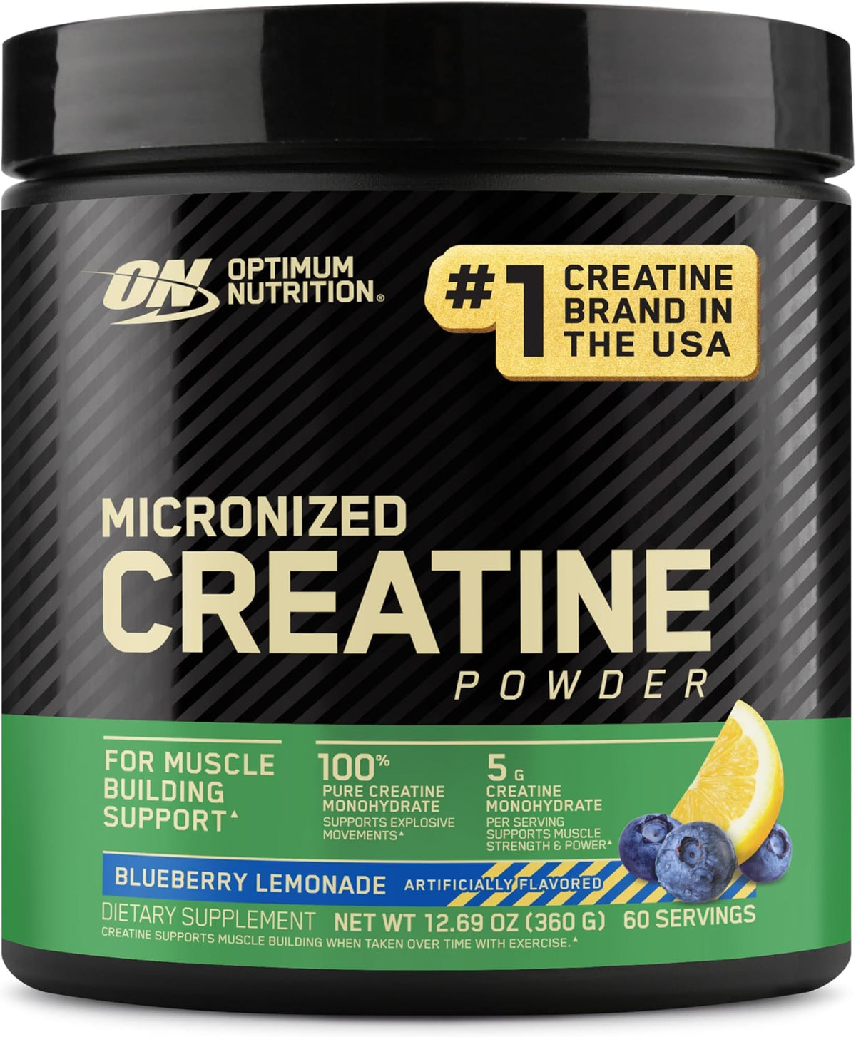 Optimum Nutrition Creatine Micronized Monohydrate Powder – 5 g per scoop