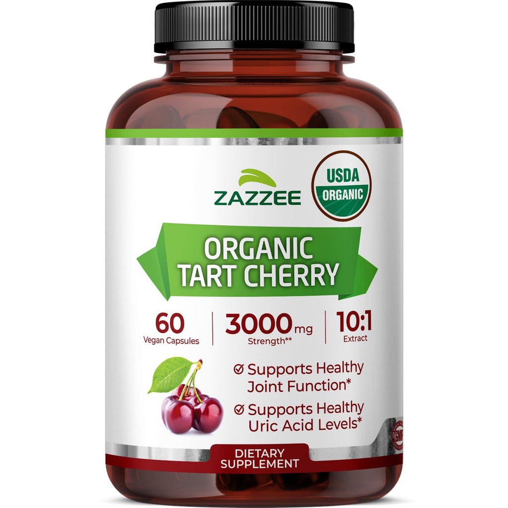Zazzee Organic Tart Cherry Extract Montmorency Dietary Supplement
