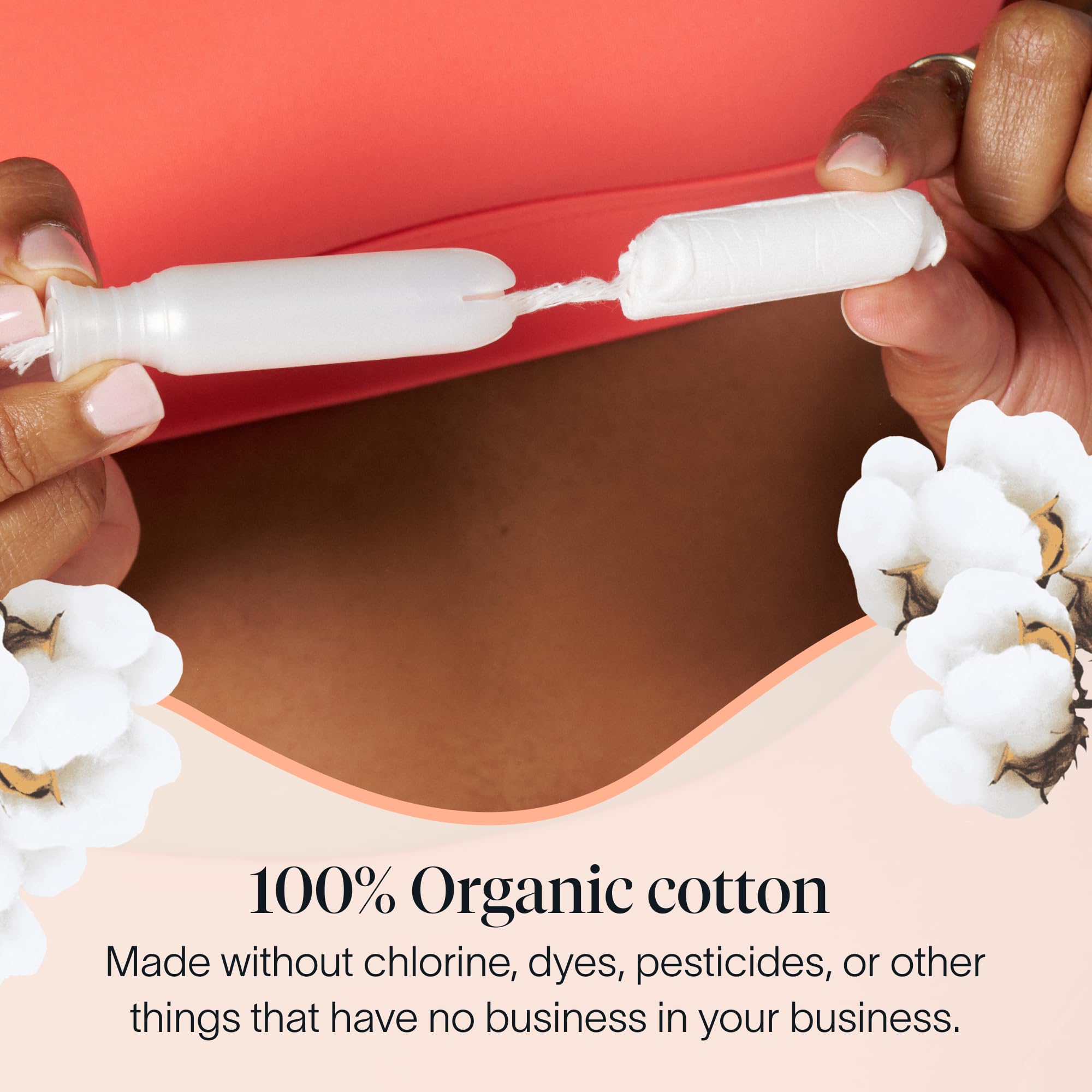 Cora Organic Cotton Feminine Care with Easy-Grip Applicator

