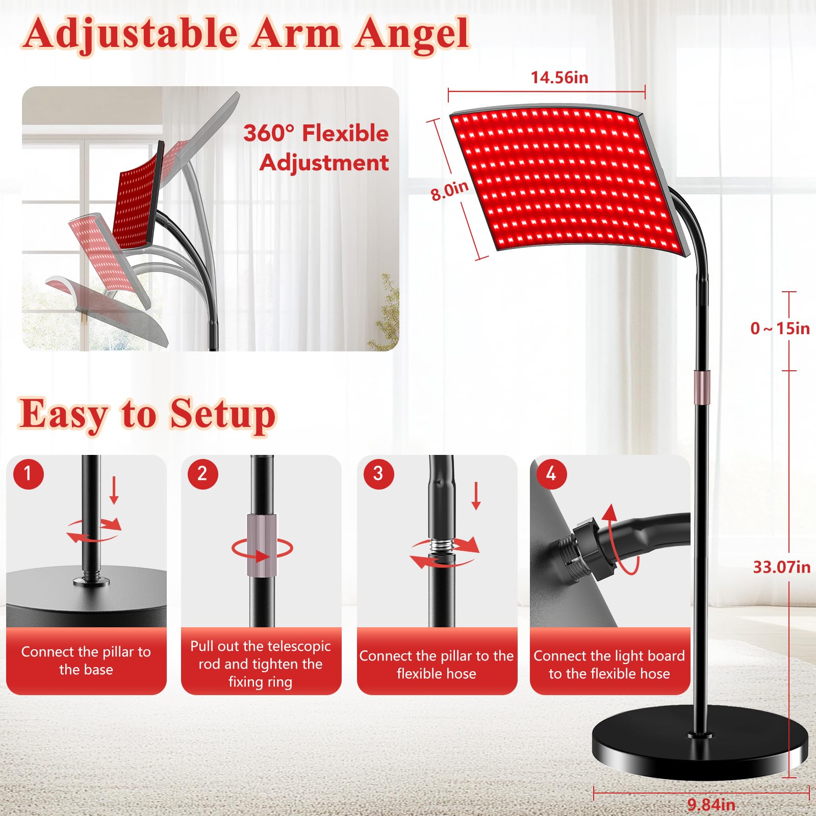 Red Light Therapy Panel by XMZXMZ for Body and Face

