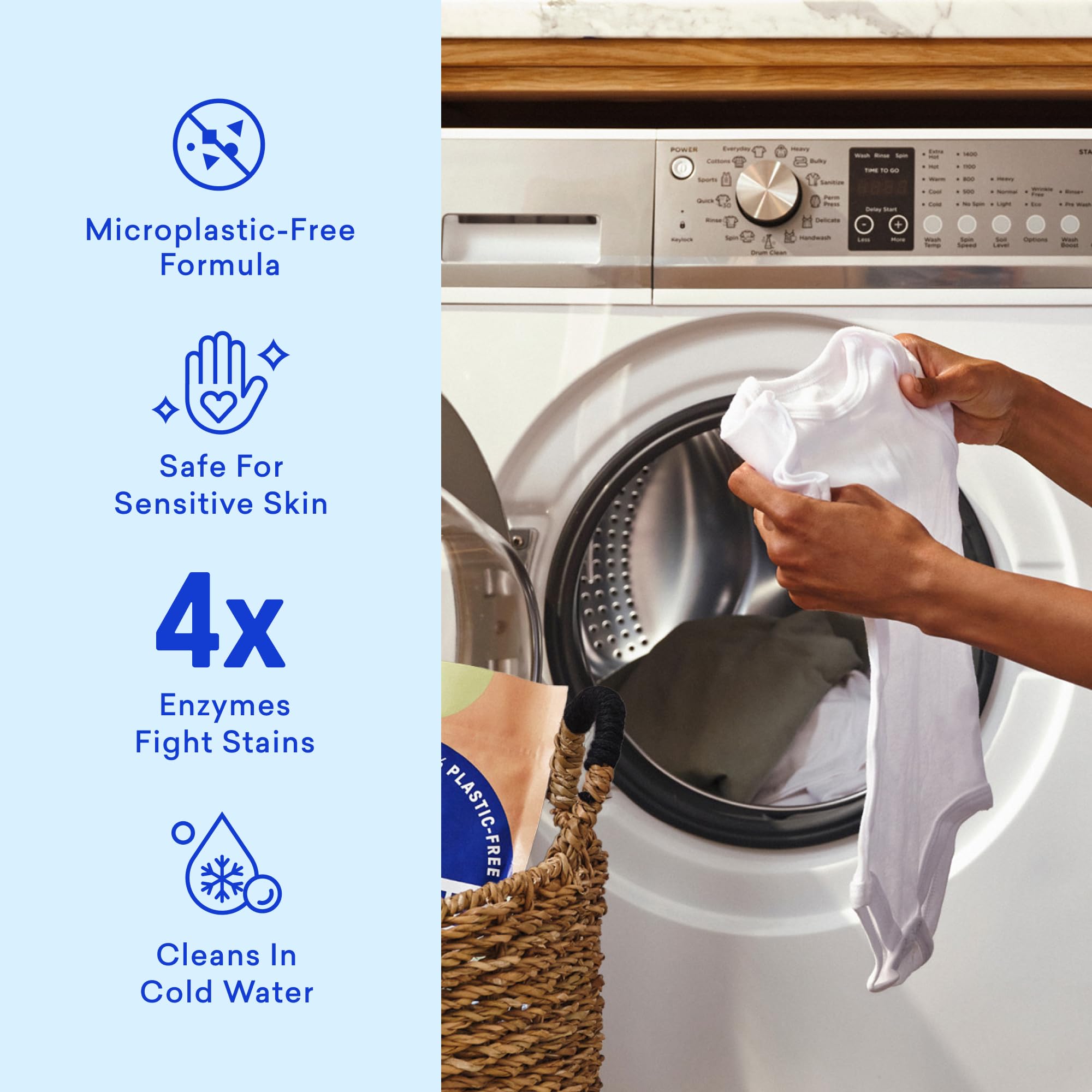 BLUELAND Laundry Detergent Tablets - Plastic-Free & Eco-Friendly


