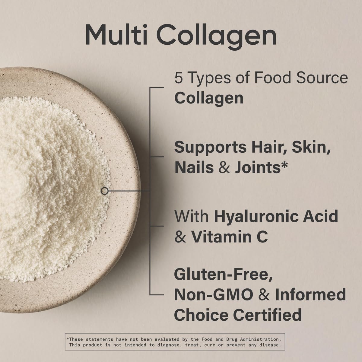 Sports Research Multi Collagen Protein Powder | Hyaluronic Acid

