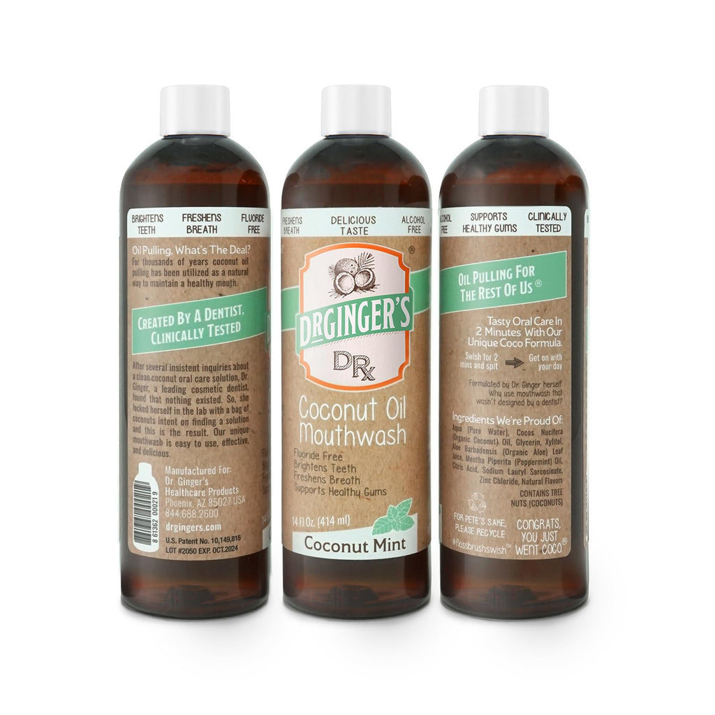 Dr. Ginger's Coconut Oil Mouthwash with Xylitol & Aloe

