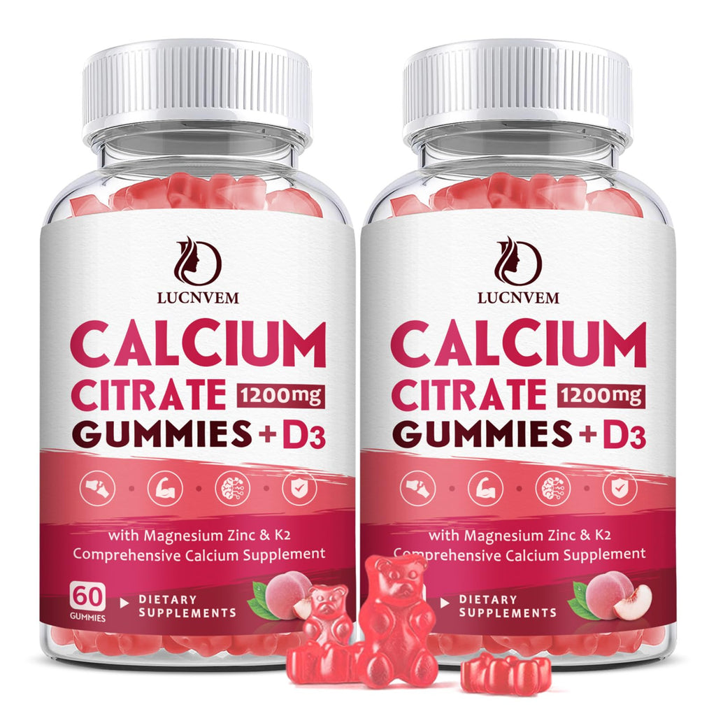 LUCNVEM Calcium Citrate Gummies with Vitamin D3 & K2

