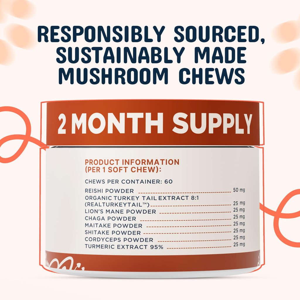 Turkey Tail Mushroom Dog Supplement by Pets are Kids

