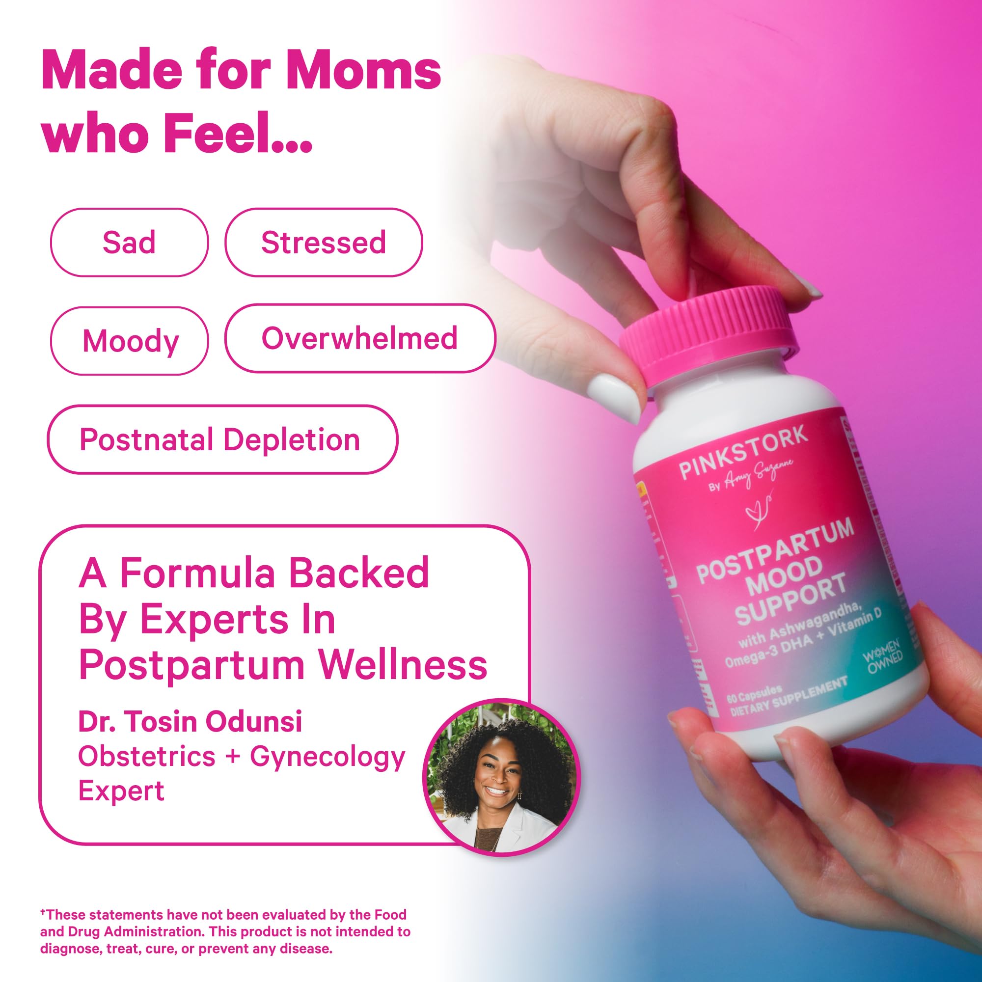 Pink Stork Postpartum Mood Support – Postnatal Supplement

