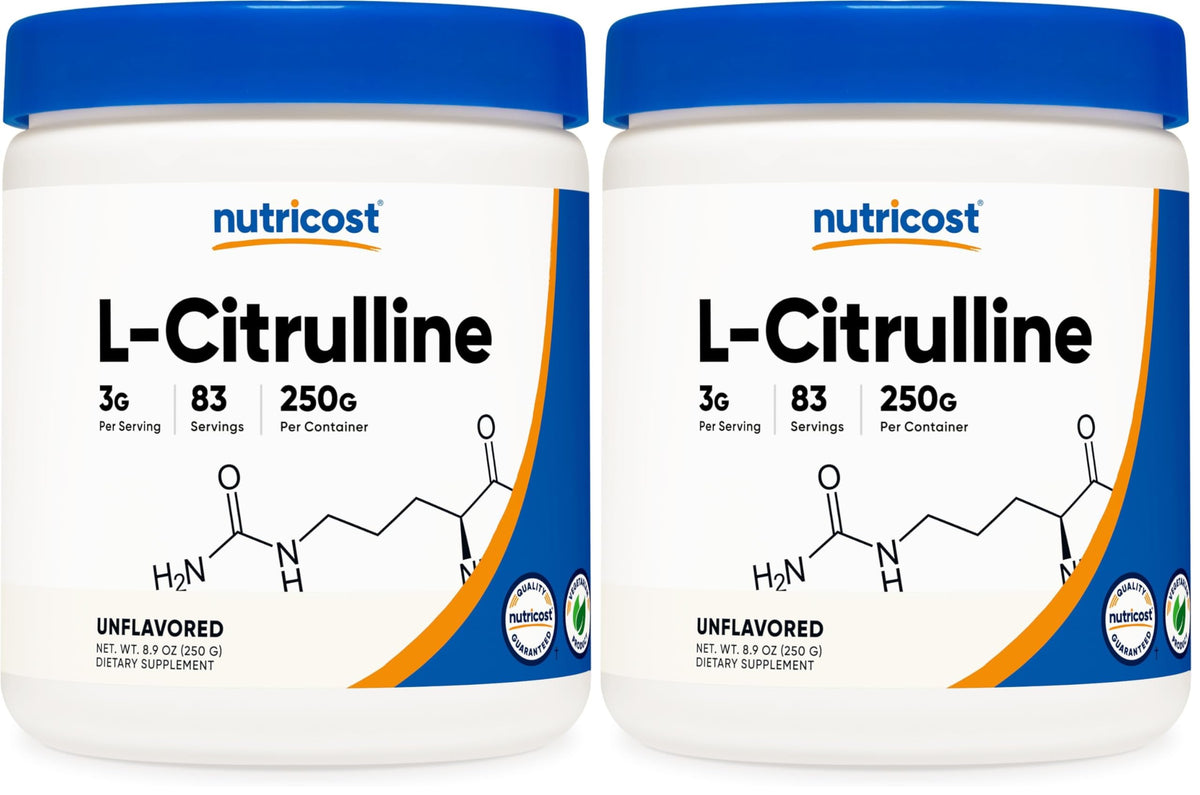 Nutricost L-Citrulline Base Powder - Pure, Non-GMO, Gluten Free