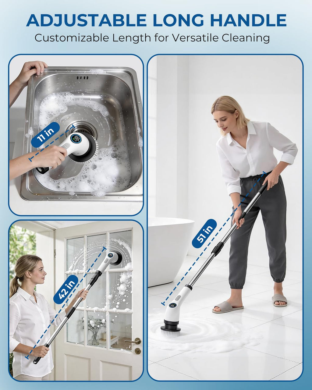 Electric Spin Scrubber with Rechargeable Battery

