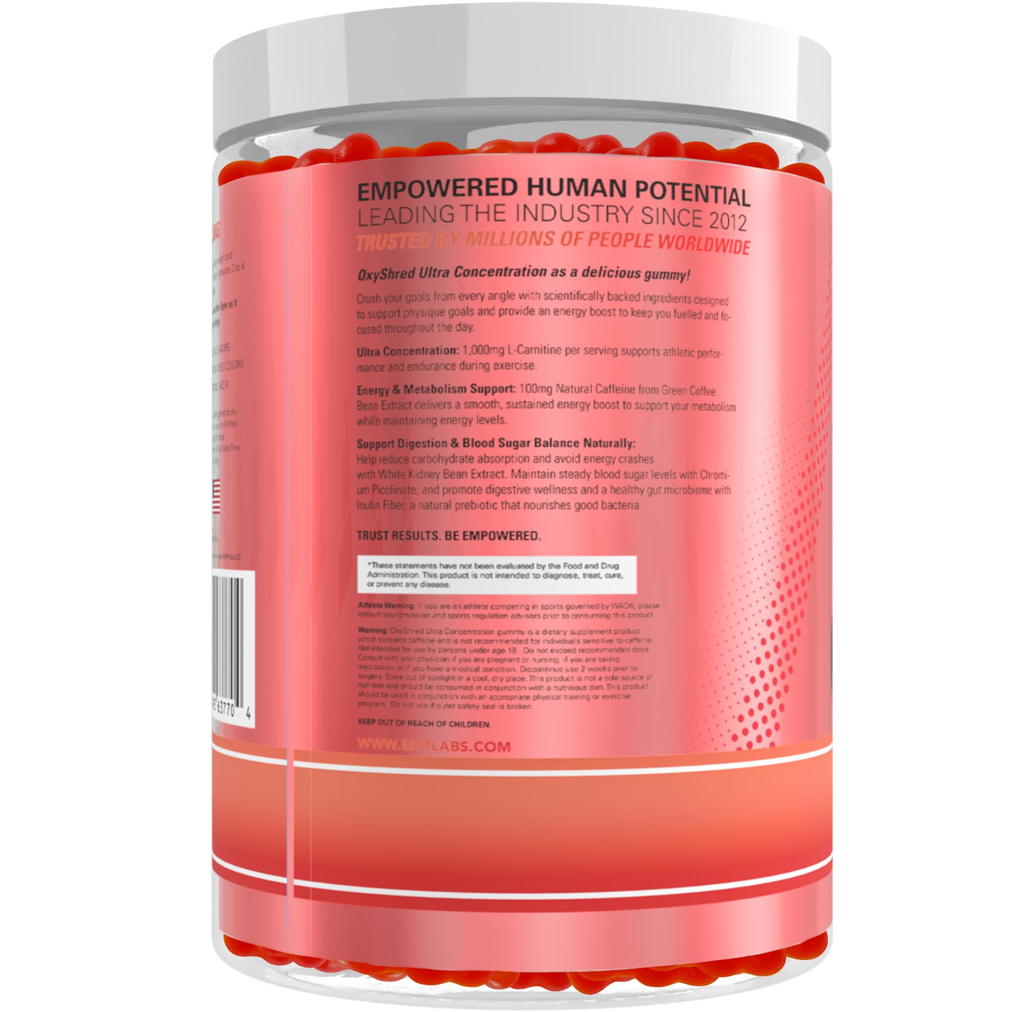 EHP Labs OxyShred Gummies Pre-Workout Energy Chews


