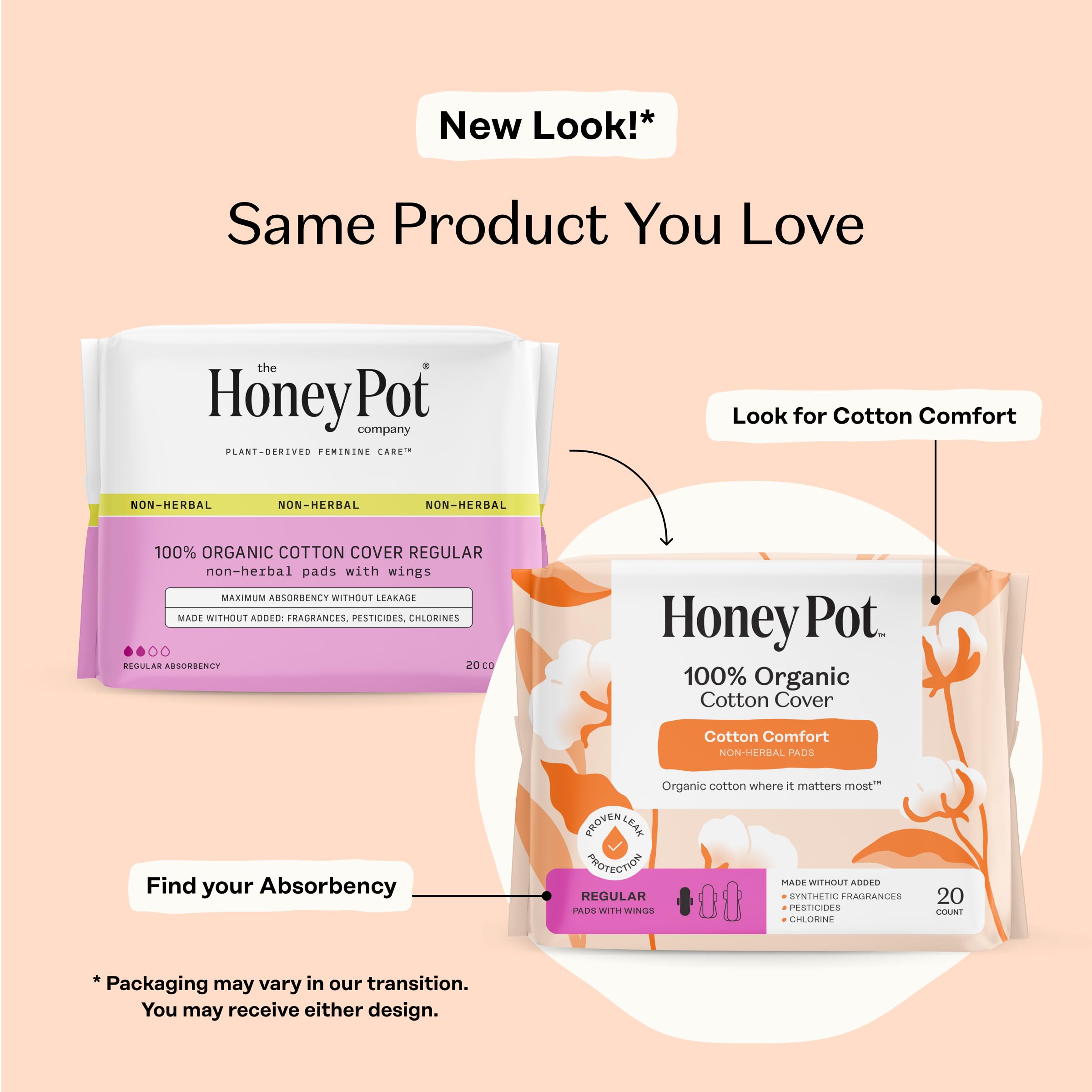 Sanitary Pads with Wings by The Honey Pot Company

