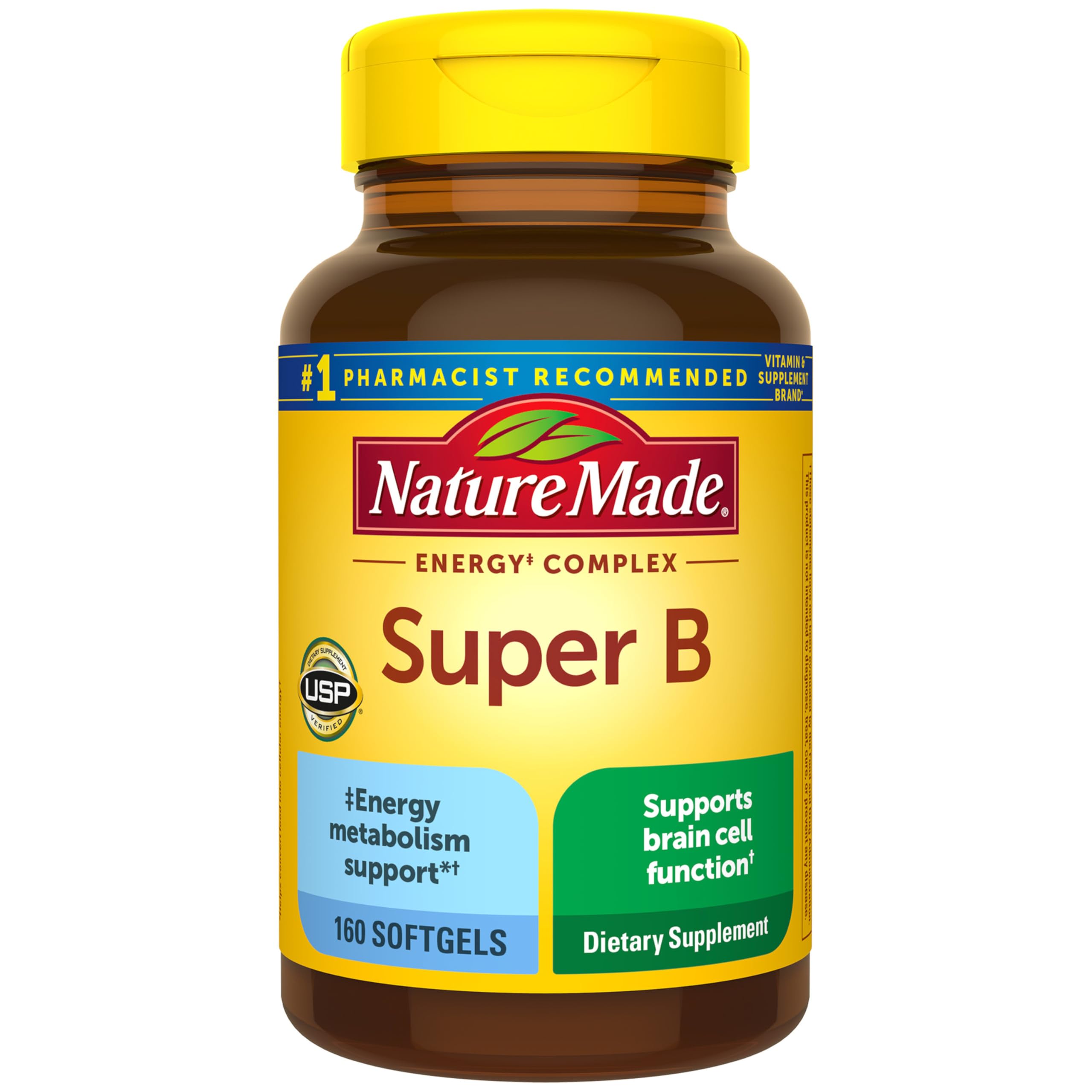Nature Made Super B Complex Vitamins for Energy Metabolism

