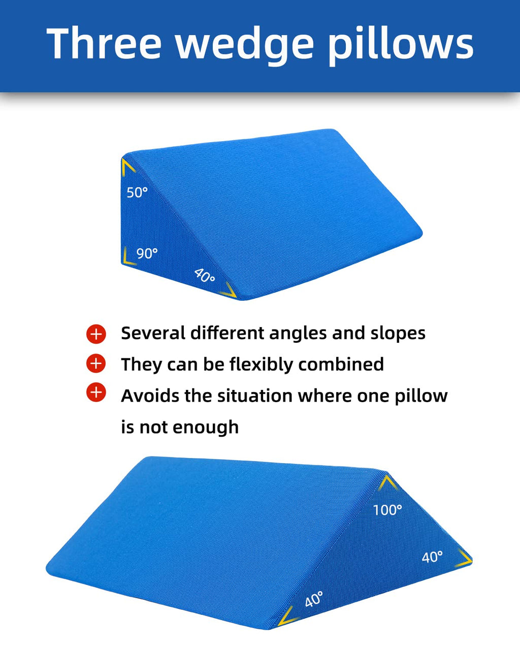 Fanwer Wedge Pillow for Side Sleeping - Multi-Position Wedges

