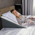 Kolbs Bed Wedge Pillow with Memory Foam Top Layer and Jacquard Cover
