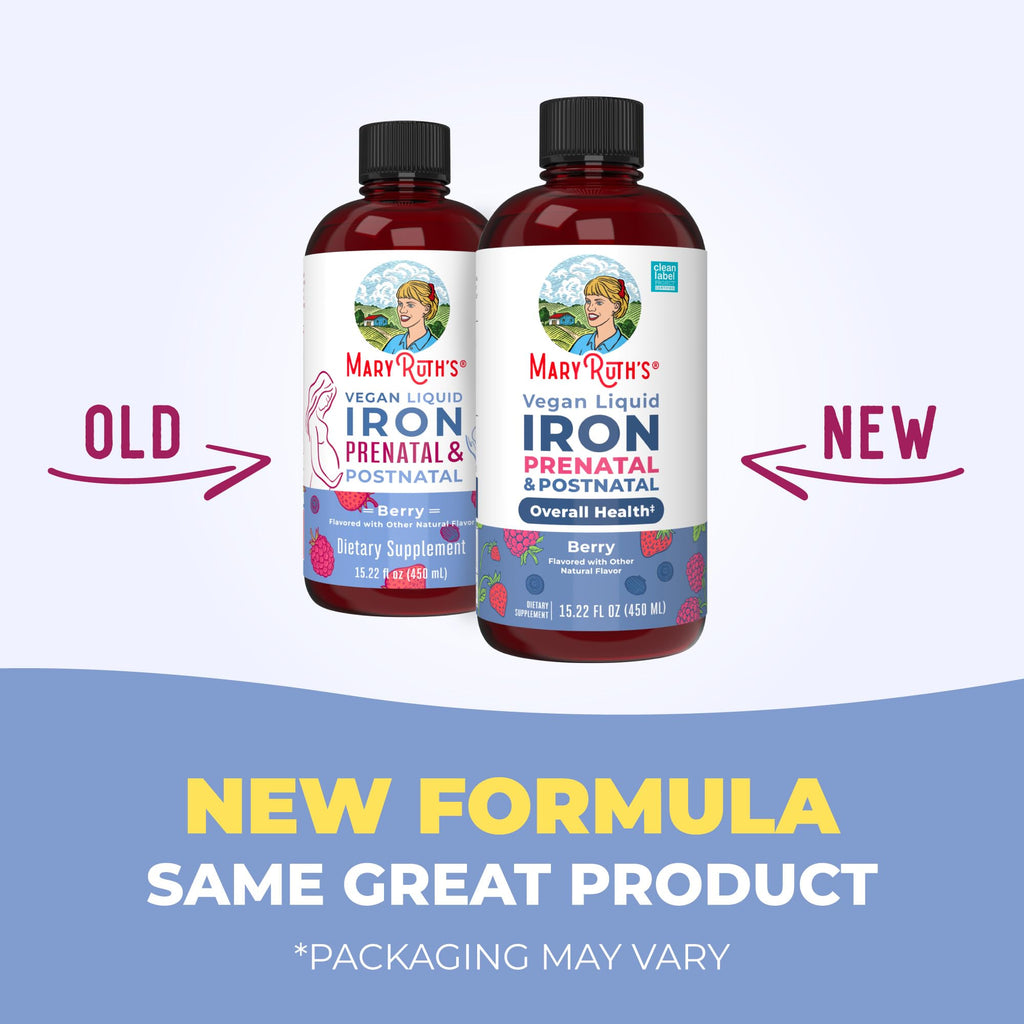 MaryRuth’s Prenatal Iron Liquid | Ferrochel Bioavailable Iron

