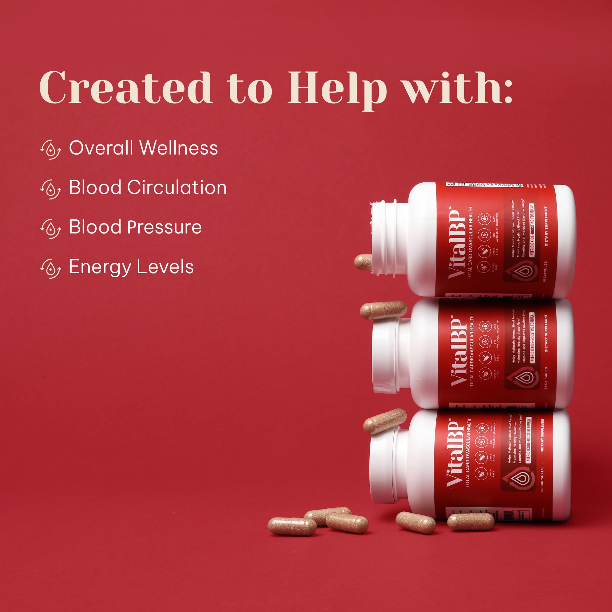 Vital BP Blood Pressure Support with CoQ10 L-Citrulline K2 D3

