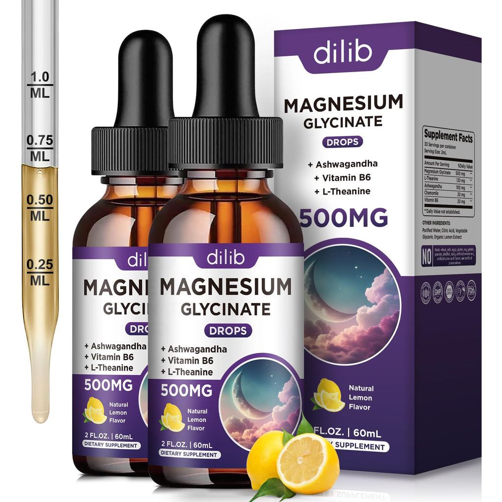 Magnesium Glycinate Liquid Drops with Ashwagandha L-Theanine

