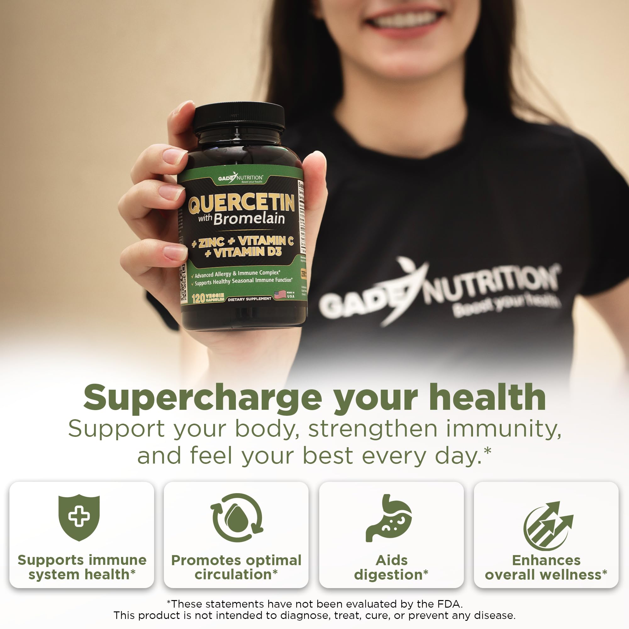 Quercetin with Bromelain Immune Capsules by Gade Nutrition

