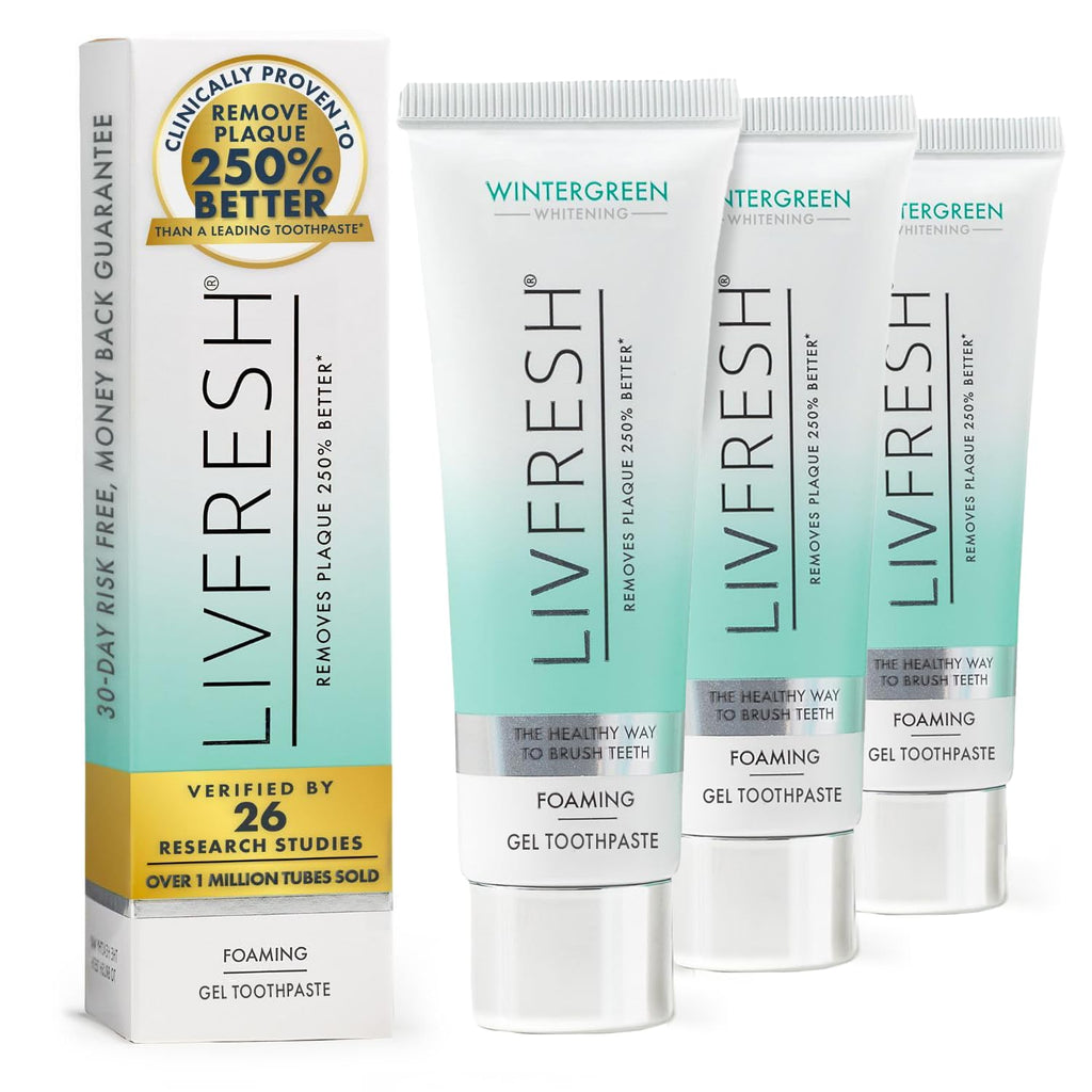 LIVFRESH Toothpaste Gel - SLS-Free Dental Gel for Plaque & Gum Health