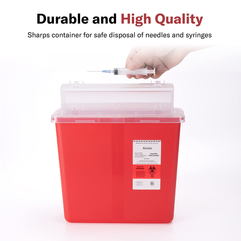 Alcedo Sharps Container for Home & Professional Use

