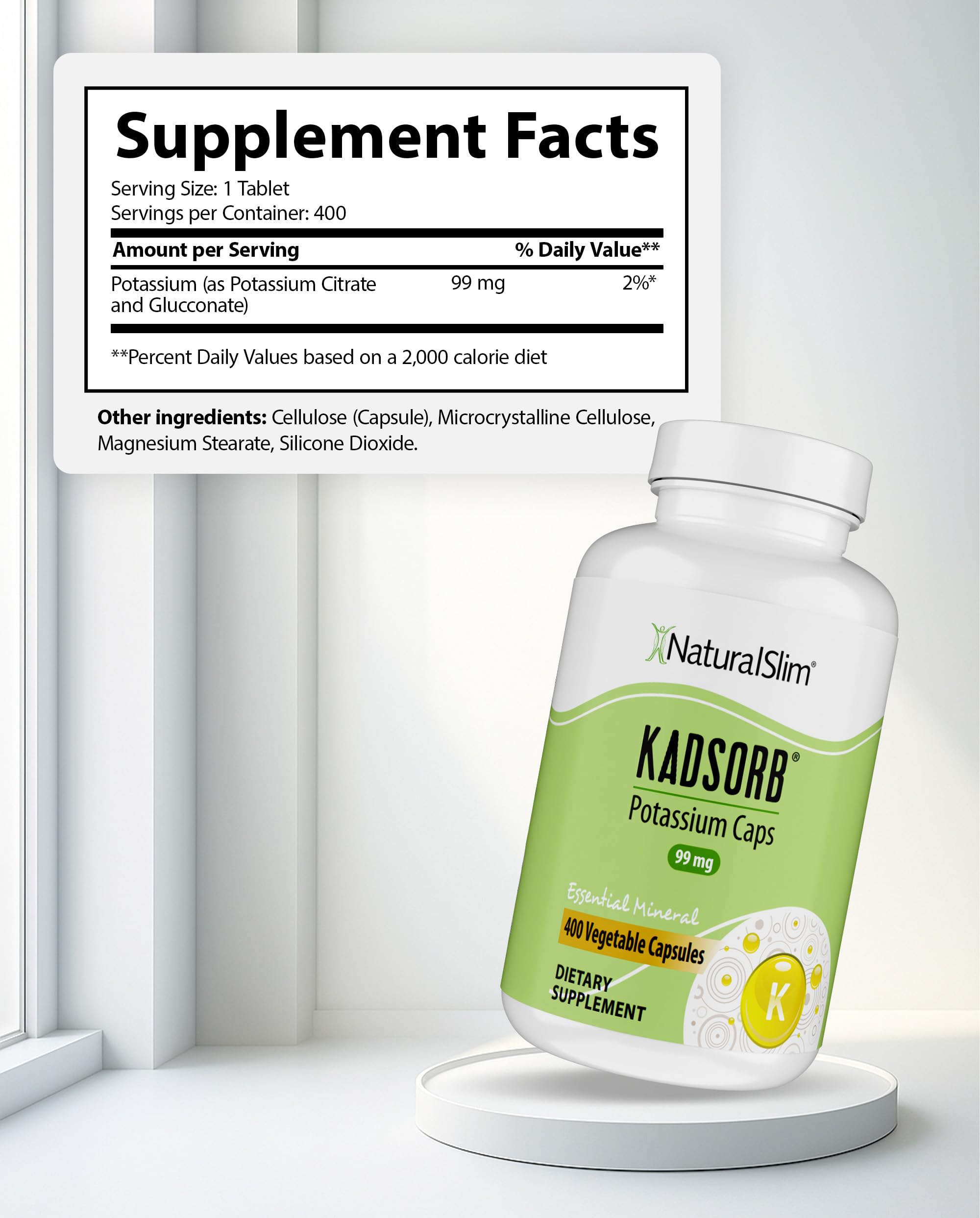 NaturalSlim Potassium Citrate Gluconate Supplement

