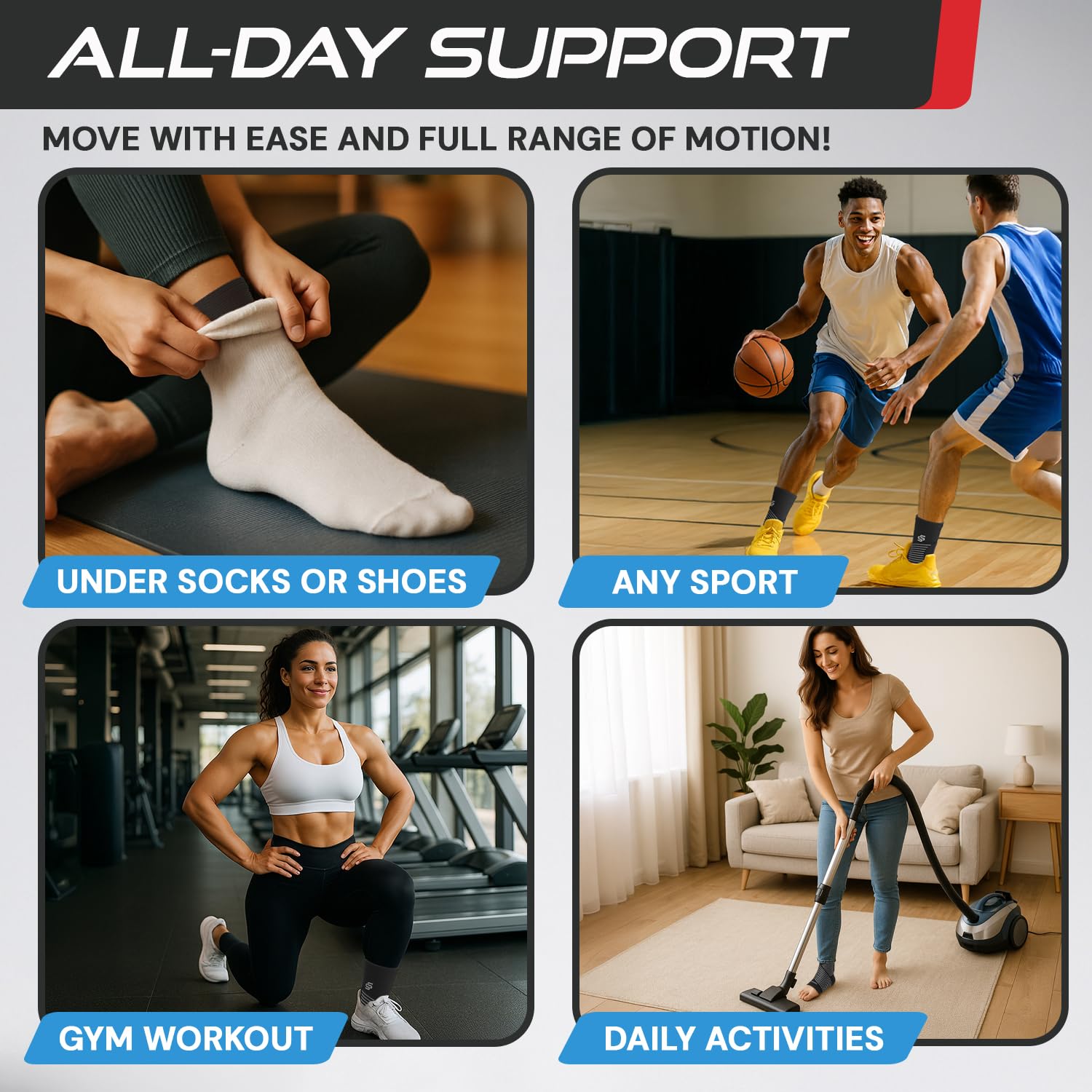 Sleeve Stars Ankle Brace for Men & Women| Adjustable Support

