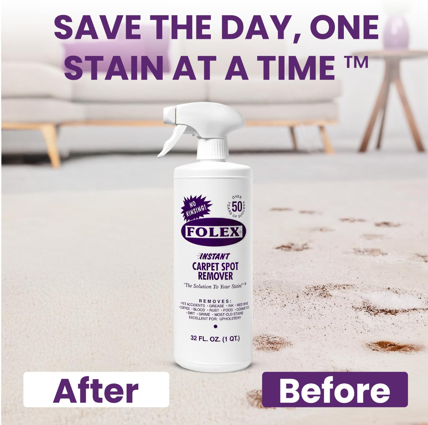 FOLEX Instant Carpet Spot Remover - Stain Removal

