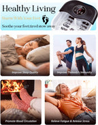 Foot Spa Massager Collapsible Heated Bath | Shiatsu Rollers

