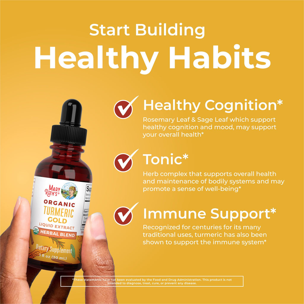 MaryRuth's Turmeric Gold Liquid Drops - Immune Support


